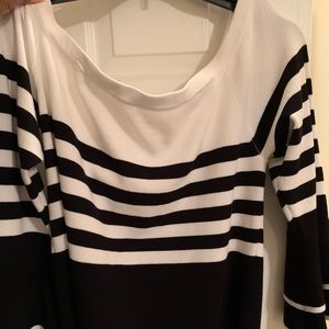 Lane Bryant 26/28W black/white stripes